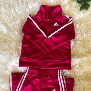 2 Pc Pant Suit Adidas Baby Girl (12 months)
